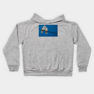 Salt Crested Cockatoo Pair Kids Hoodie